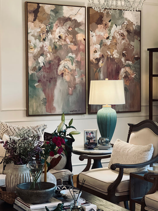 Dreamy Florals (Diptych)