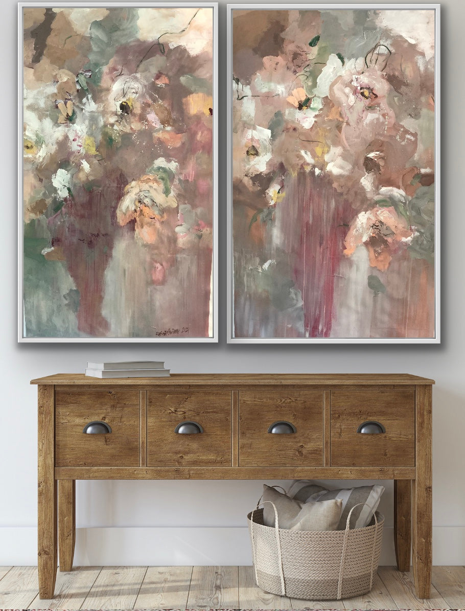 Dreamy Florals (Diptych)